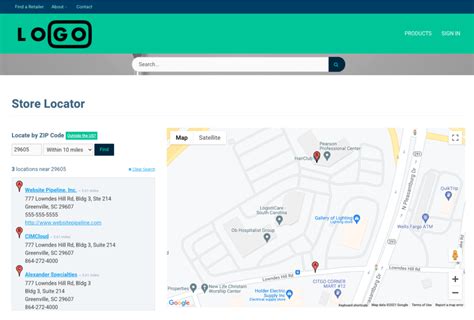 Tool Retail Store Locator .